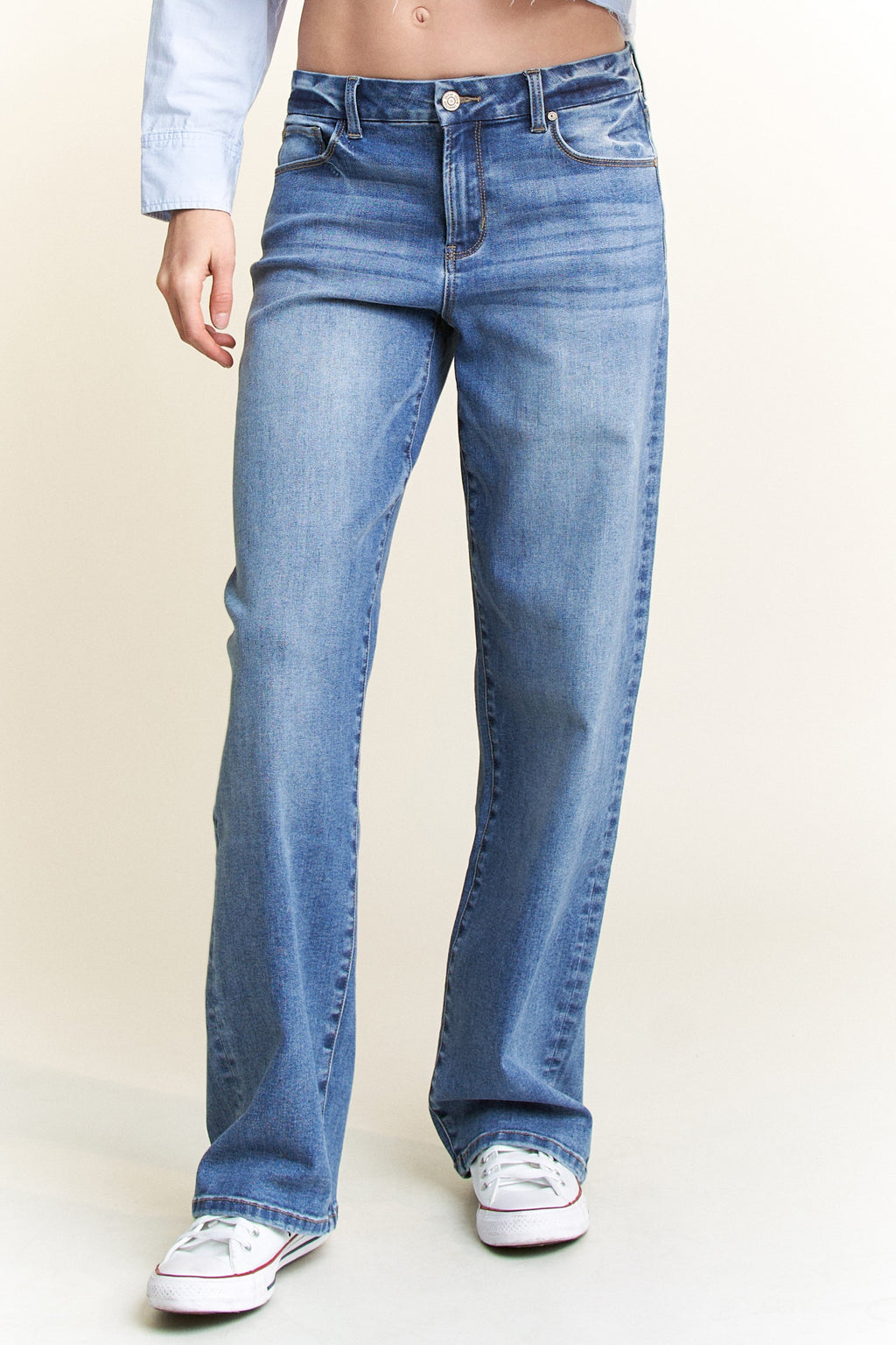 Mid Waist Loose Straight Jeans — additional view 4