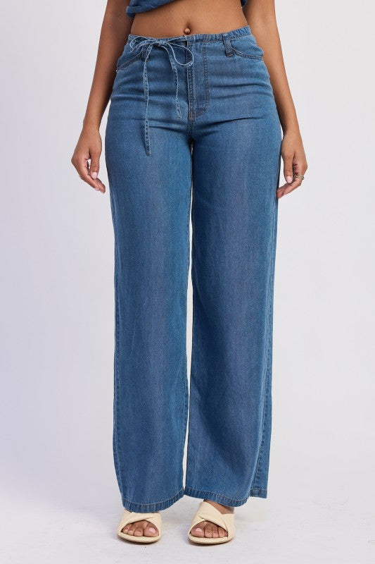 Waverly Wide-Leg Lyocell Pants