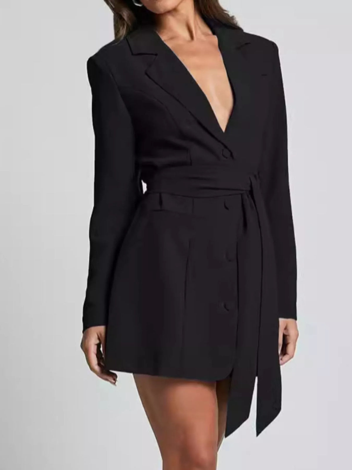 Belted Lapel Blazer