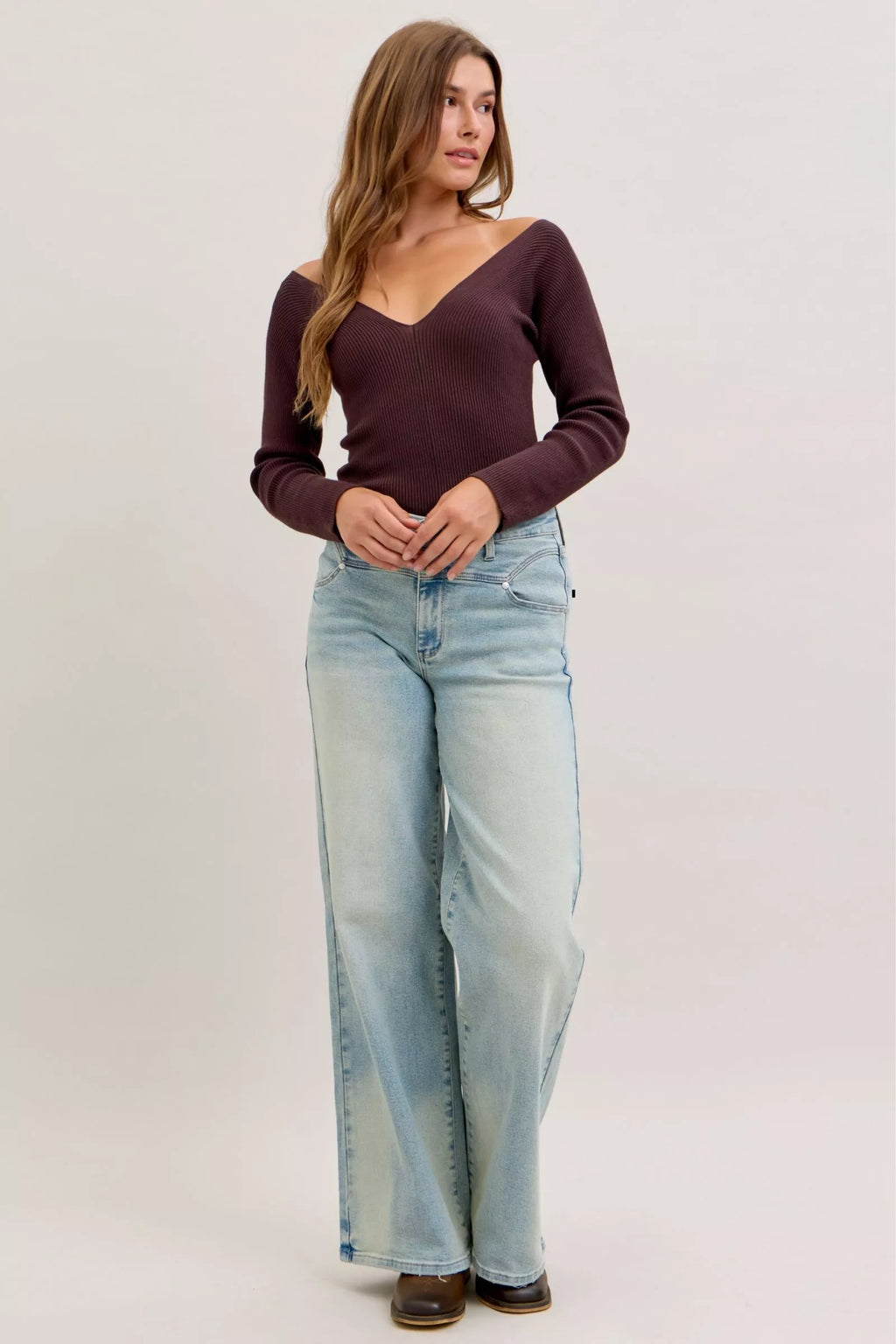 High-Waist Column Jeans — additional view 5