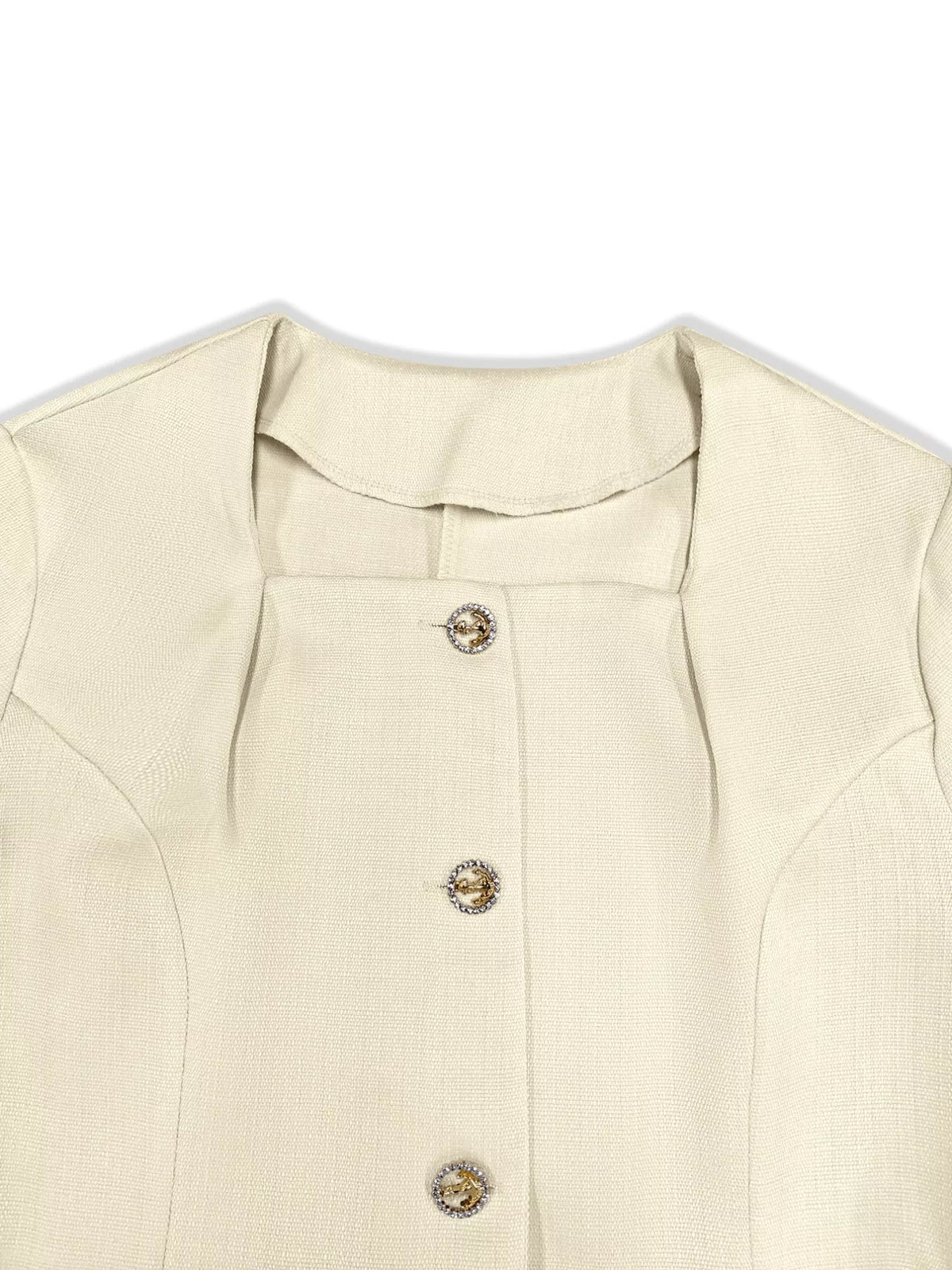 Square-Neck Fitted Blazer — additional view 7