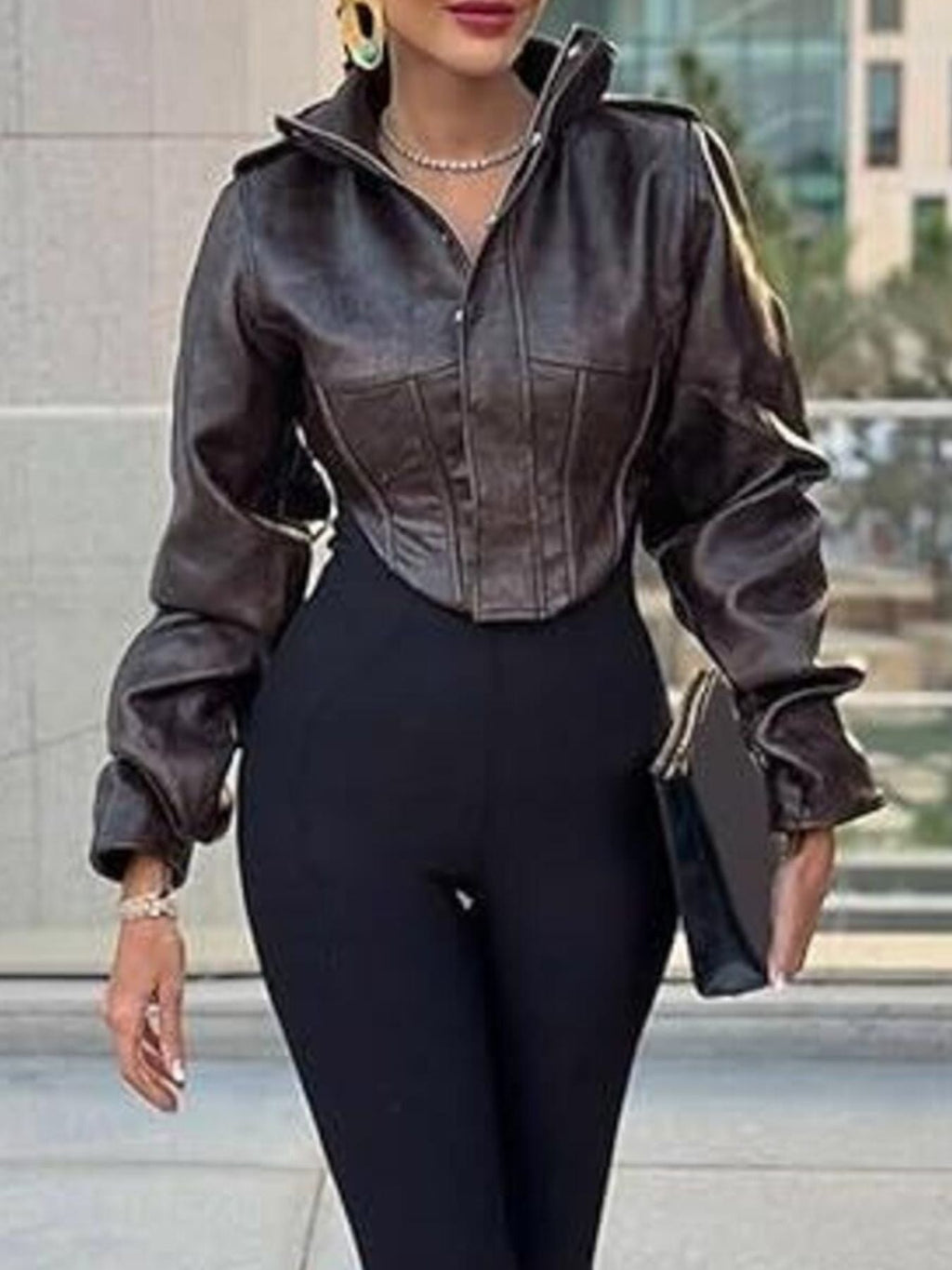 Cropped Button Jacket — additional view 3
