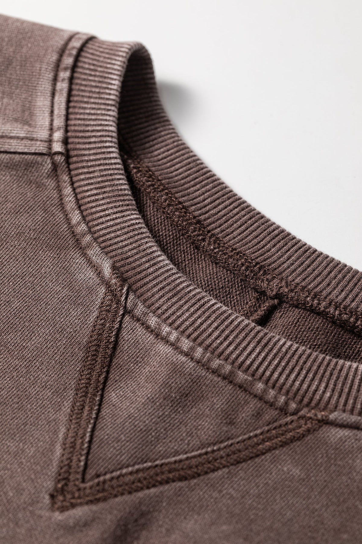 Mineral Wash Reverse Seam 3/4 Sleeve Top — additional view 4