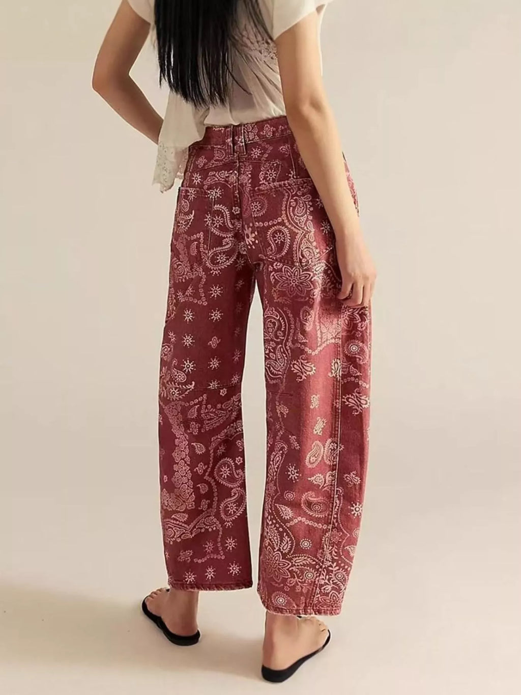 Printed Wide-Leg Jeans — additional view 2