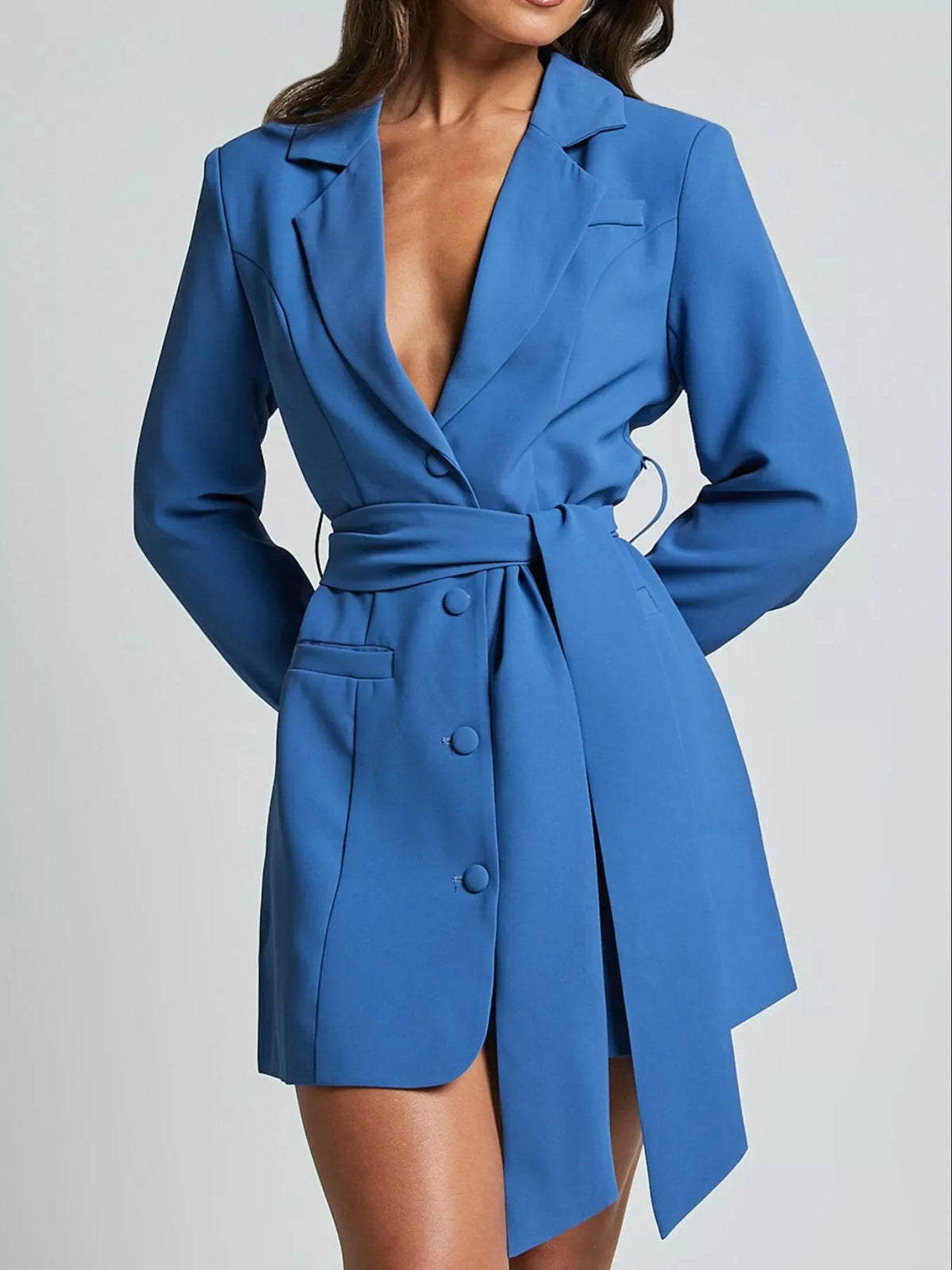 Belted Lapel Blazer