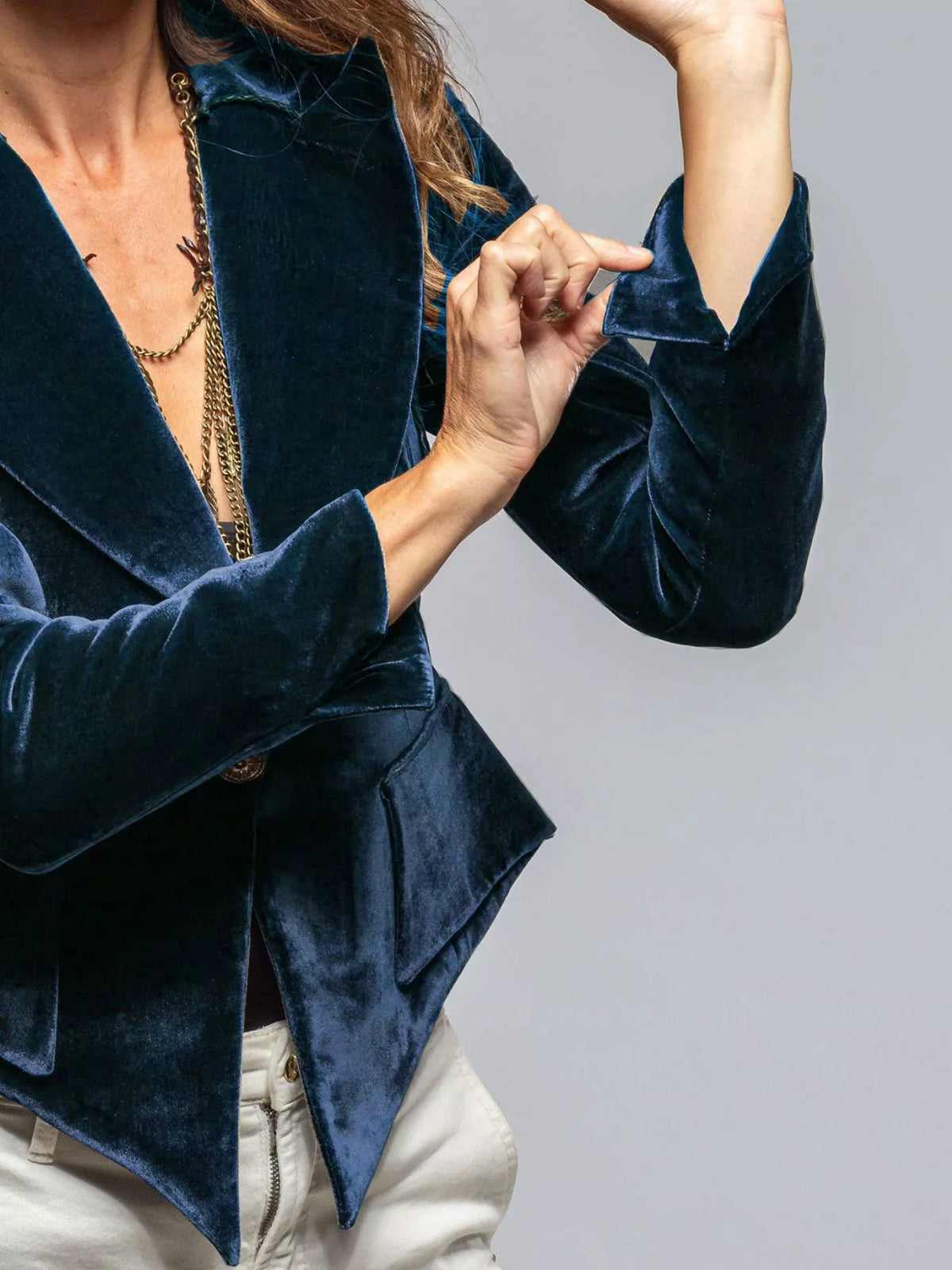 Velvet Single-Button Blazer — additional view 12