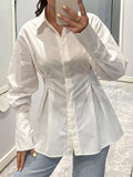 Cotton Lantern-Sleeve Shirt