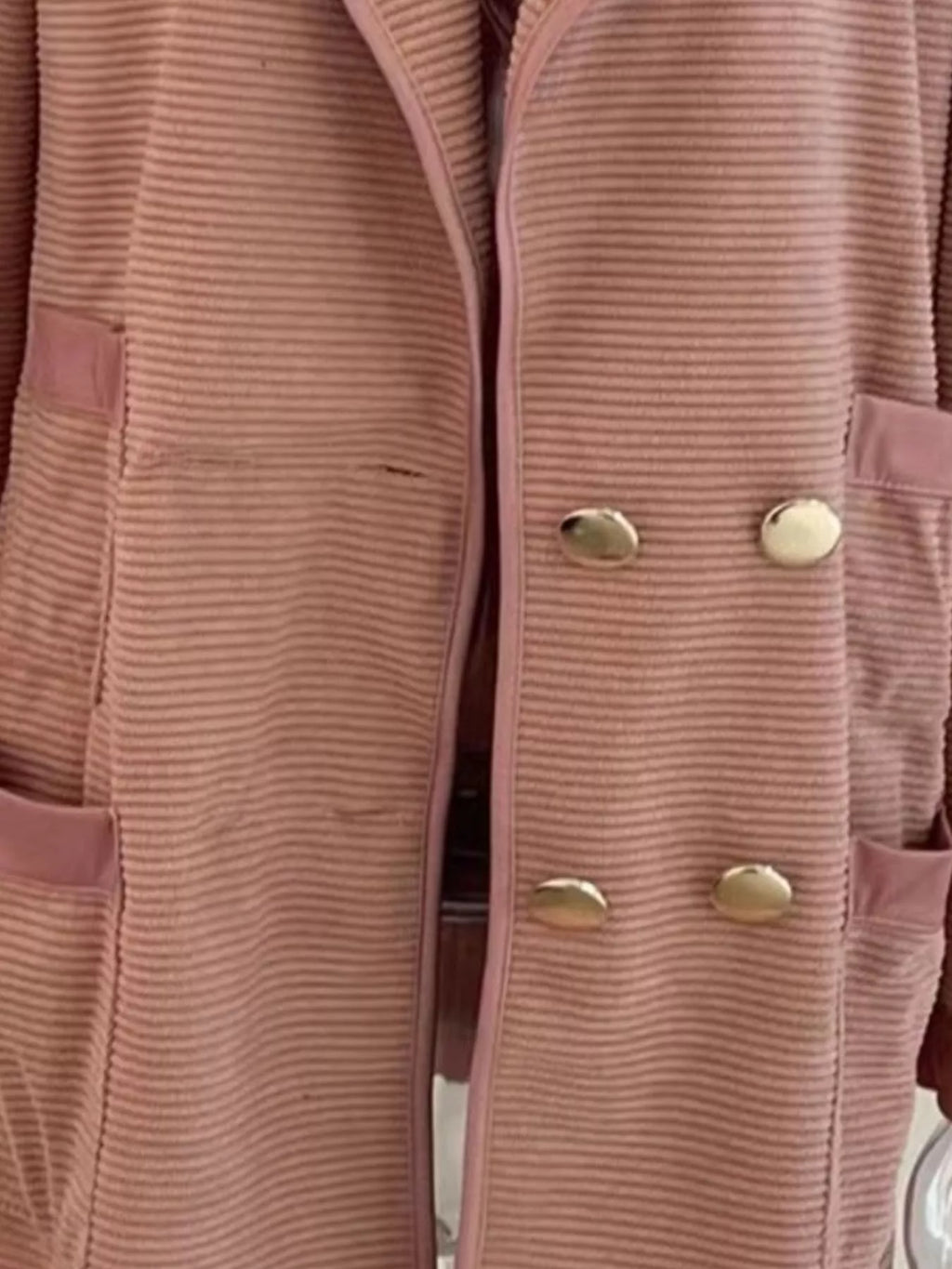 Textured Double-Breasted Blazer — additional view 5