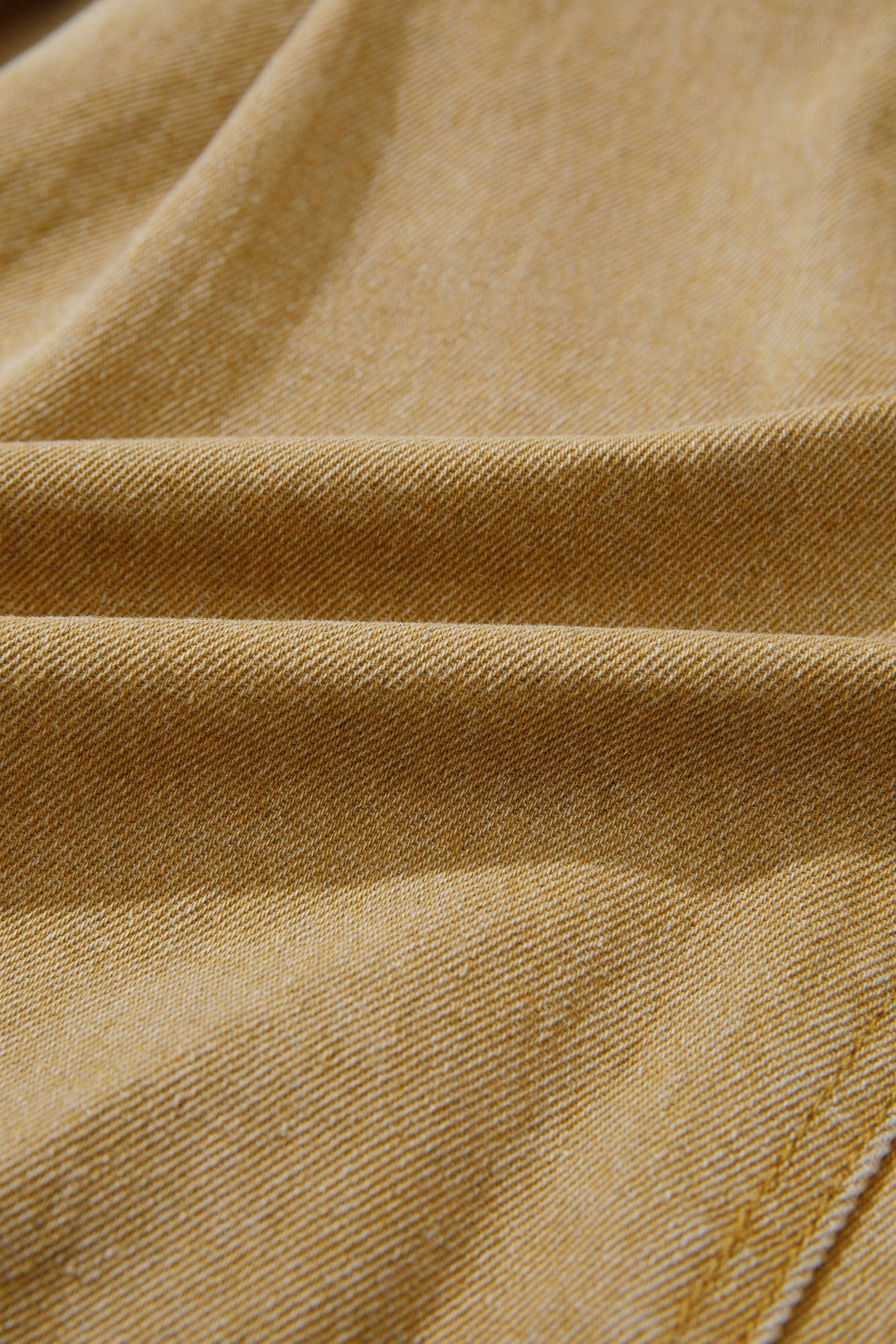 Solid Denim Long Sleeve Buttoned Collar Jacket — additional view 6