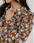 Luella Ruffled Detail Shirt Collar Button Down Long Sleeve Dress — additional view 5