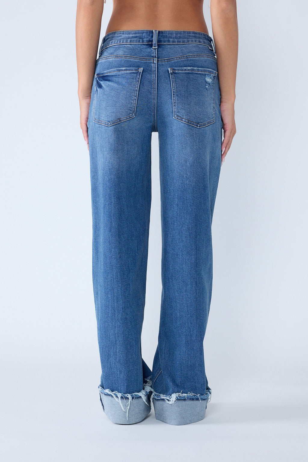 Low Rise Baggy Cuffed Wide Leg Jeans — additional view 5