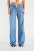 Baggy Wide Leg Jeans with Waist Band String — additional view 8