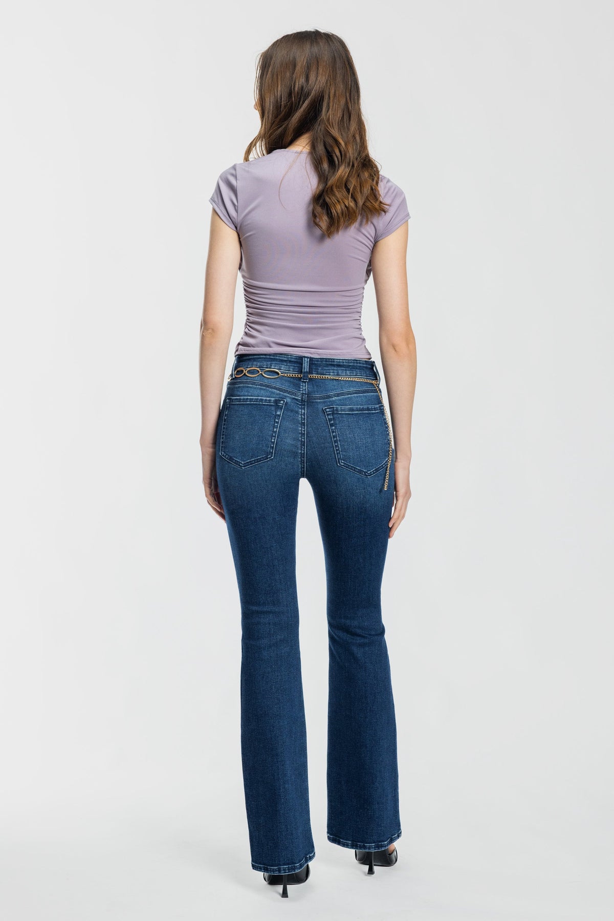 Stitched Bootcut Jeans
