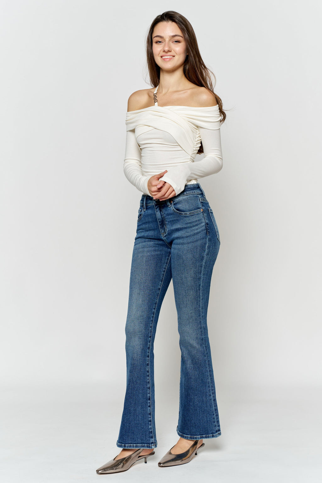 Stonewash Bootcut Jeans — additional view 5