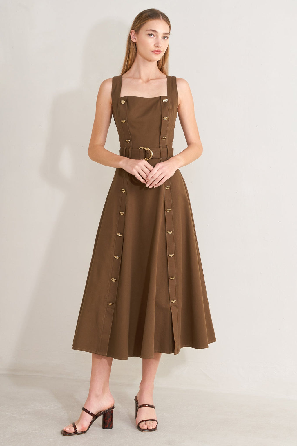 SWEET SIENNA WOVEN MIDI DRESS — additional view 3