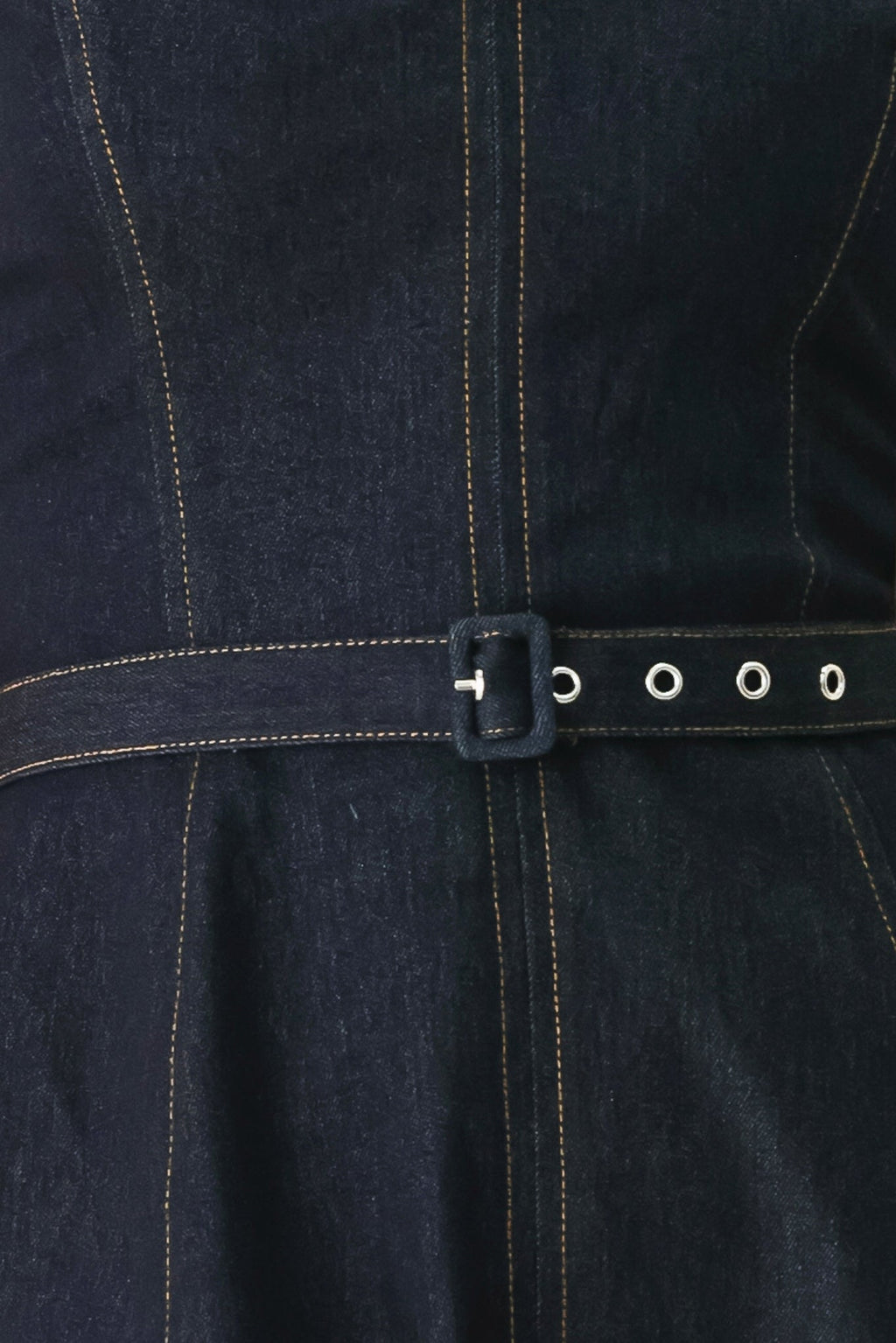 ICONIC INDIGO DENIM MIDI DRESS — additional view 9
