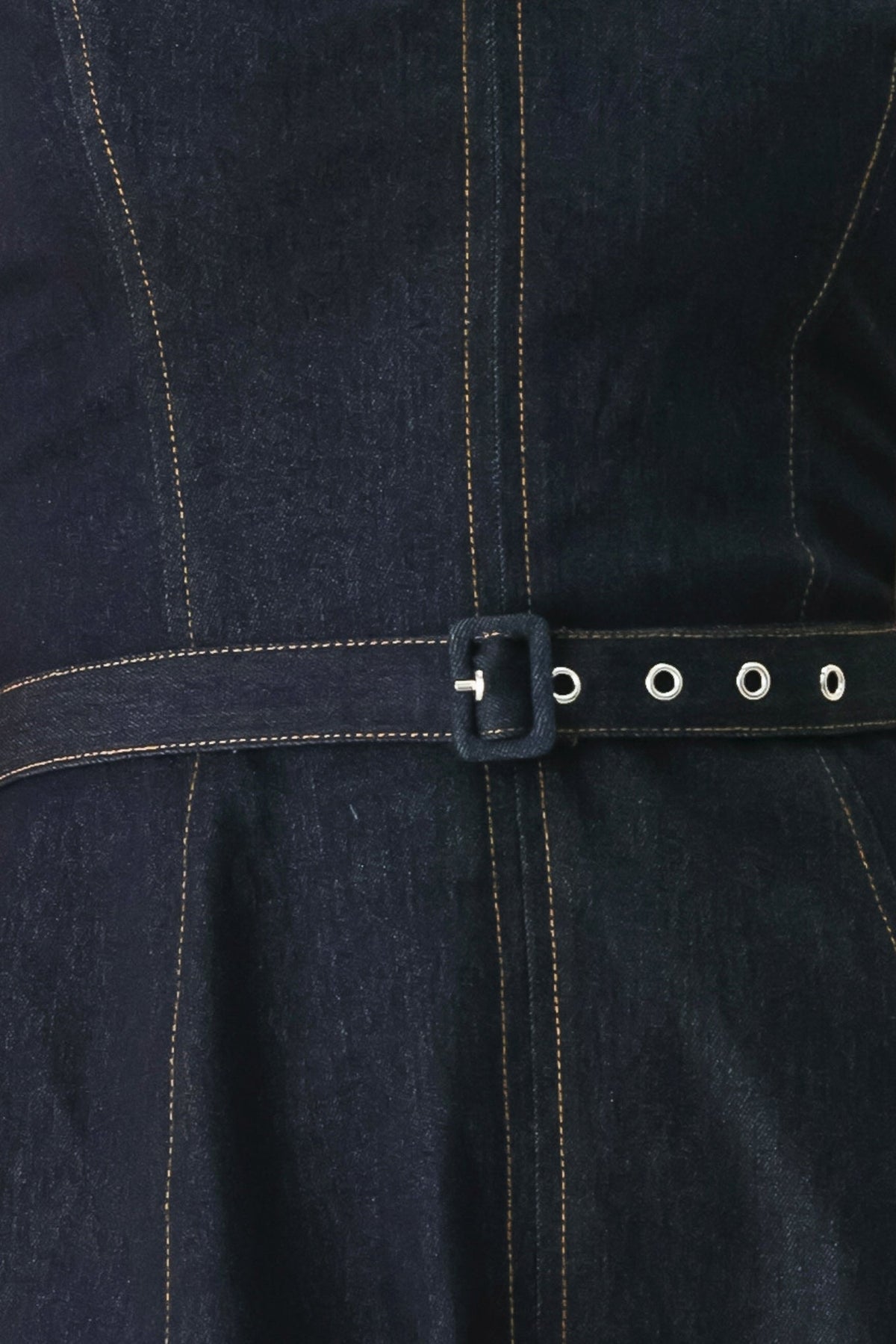 ICONIC INDIGO DENIM MIDI DRESS — additional view 9