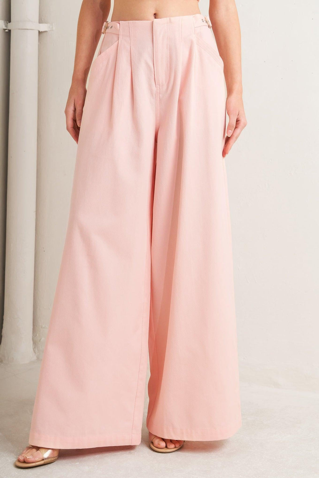 Pleated Buckle-Detail Pants — additional view 2