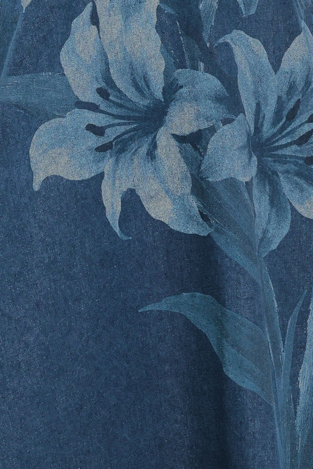 MIDNIGHT BLOOM DENIM MIDI DRESS — additional view 7