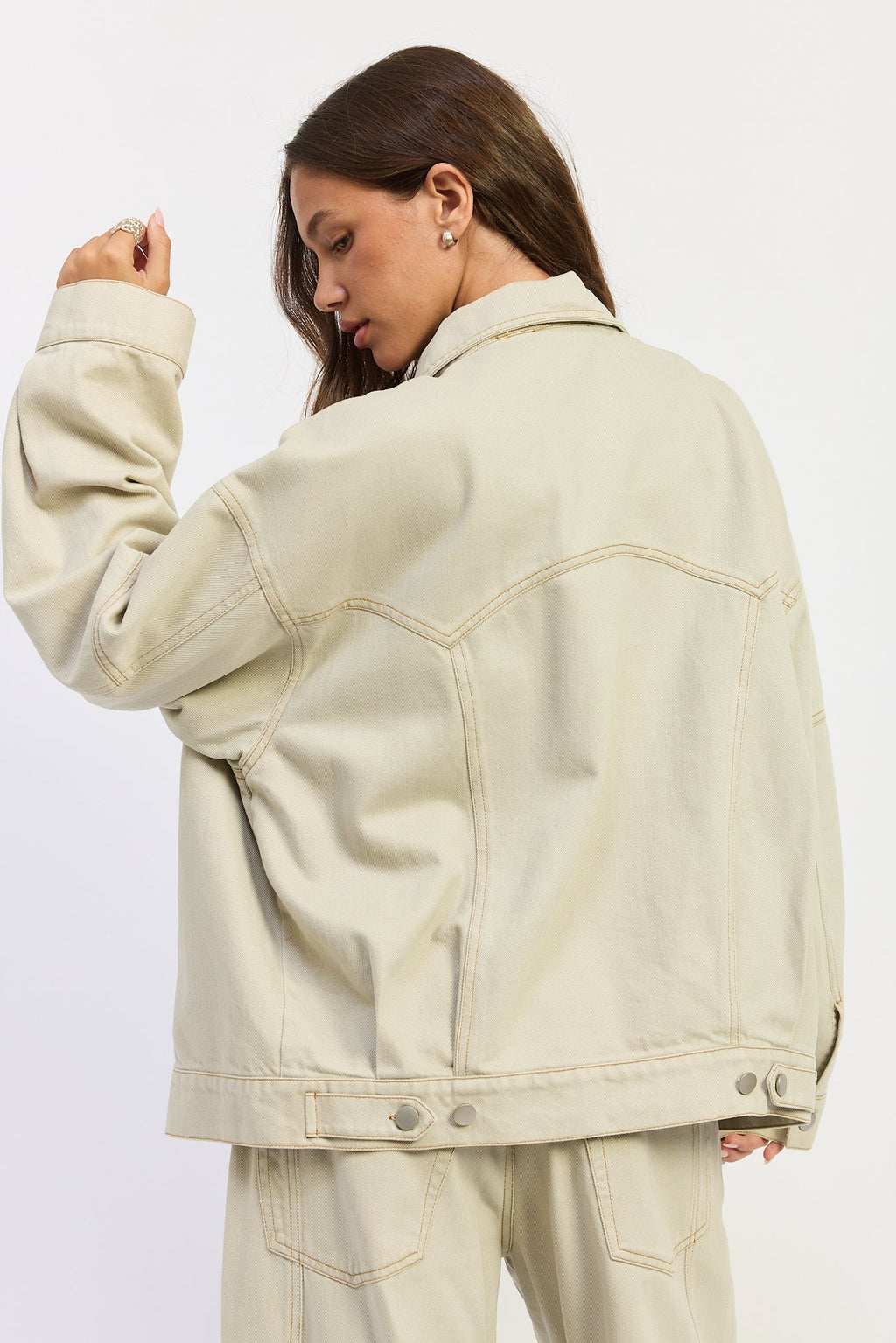 Zofia Oversized Twill Jacket — additional view 3