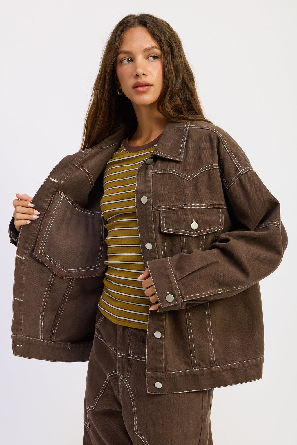 Zofia Oversized Twill Jacket — additional view 6