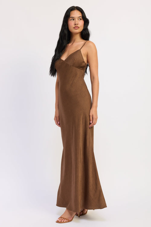Amara Satin Maxi Dress — additional view 2