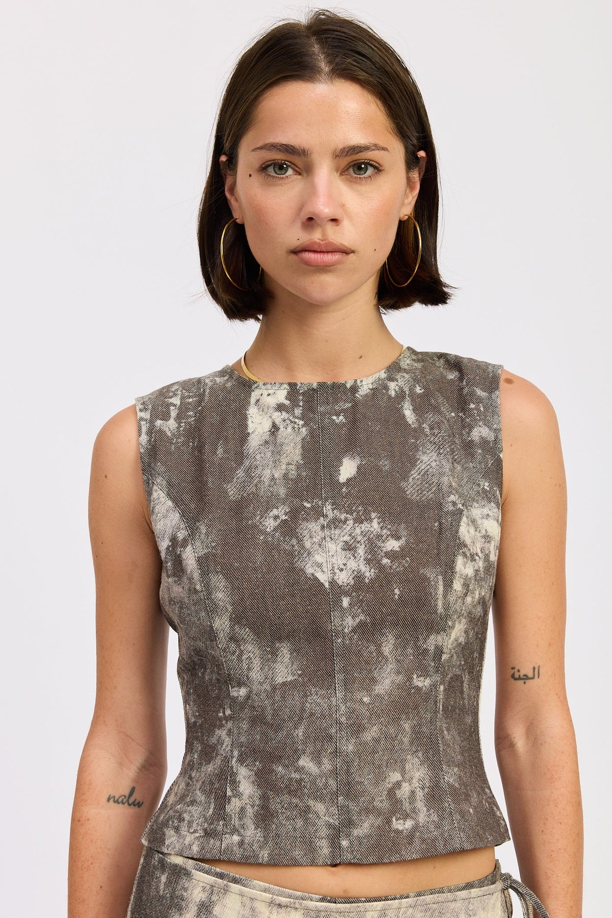 Kalani Open-Back Denim Top