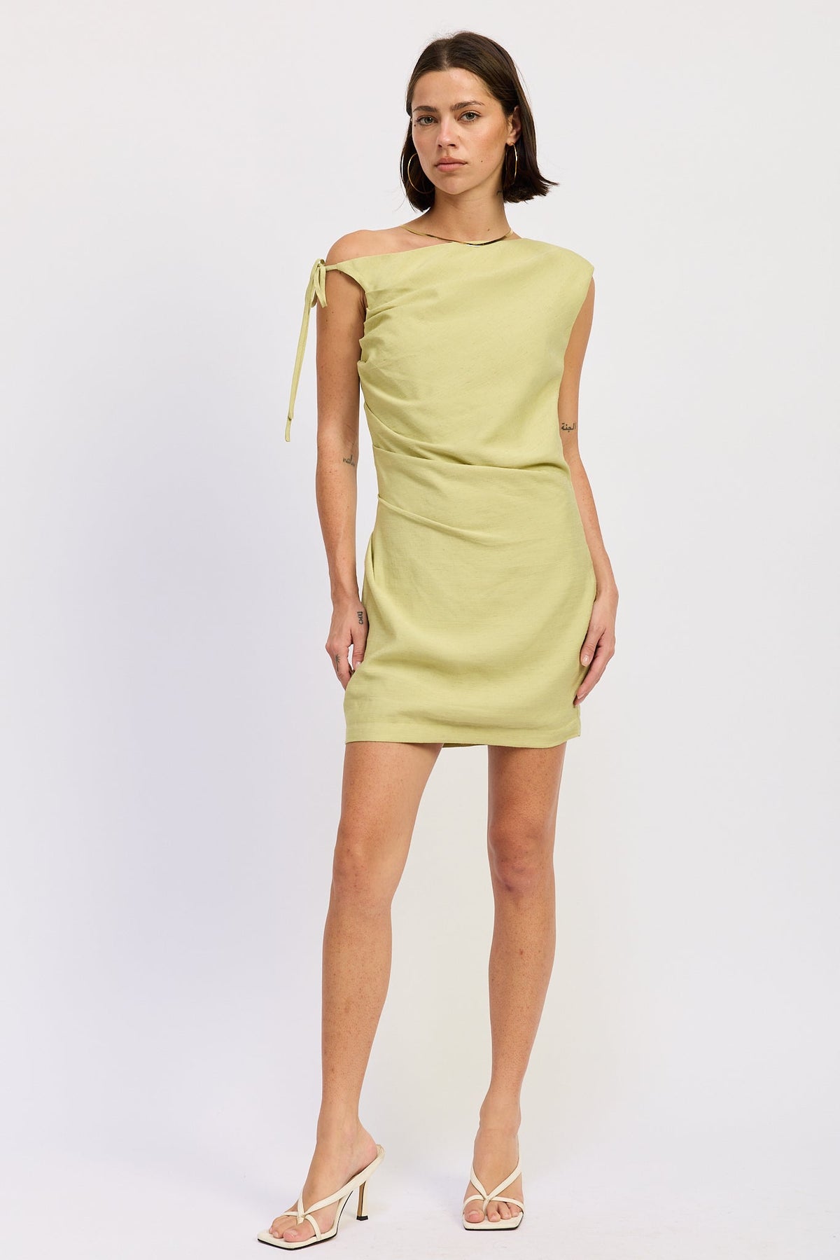 Riven Side-Tie Mini Dress