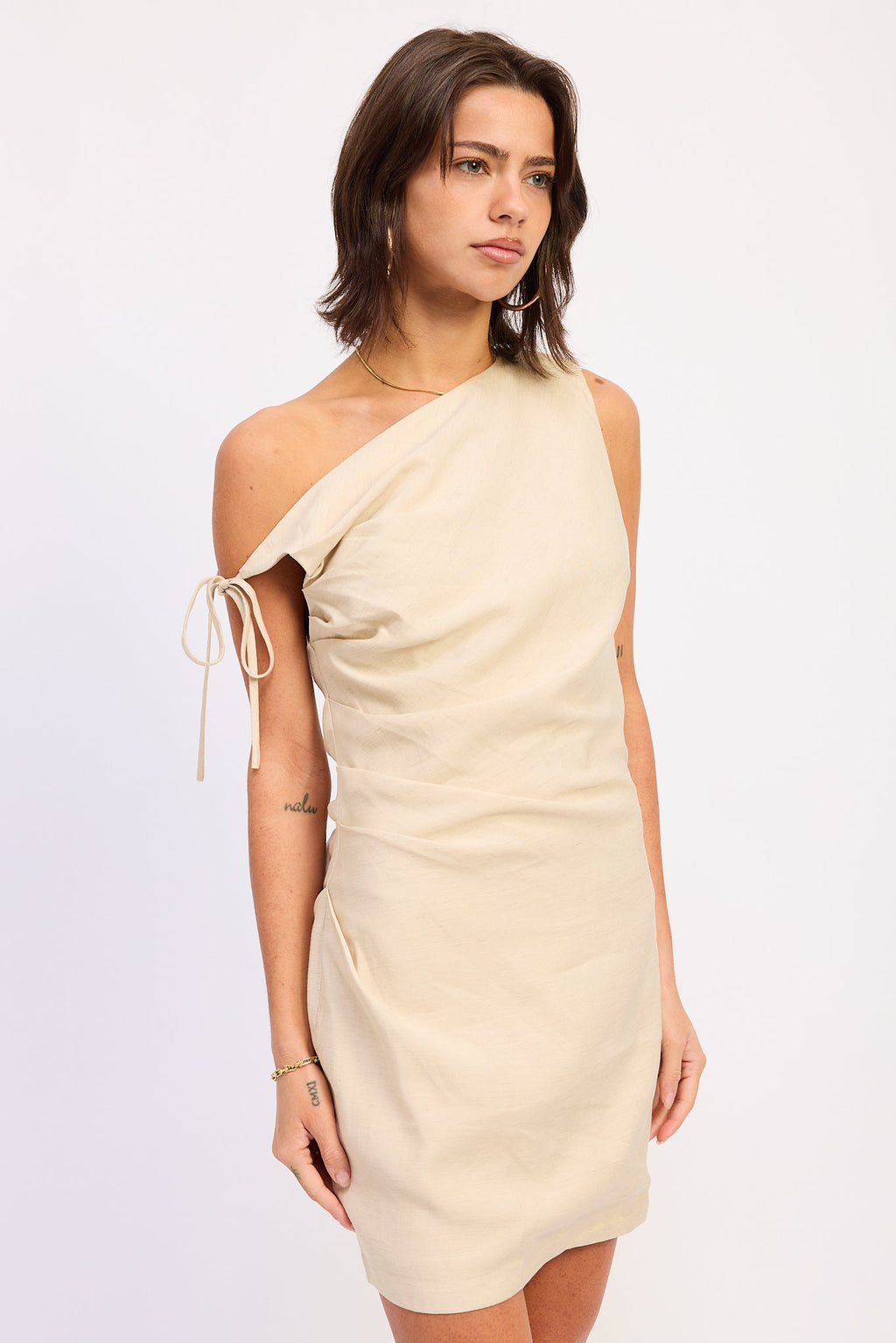 Riven Side-Tie Mini Dress — additional view 6
