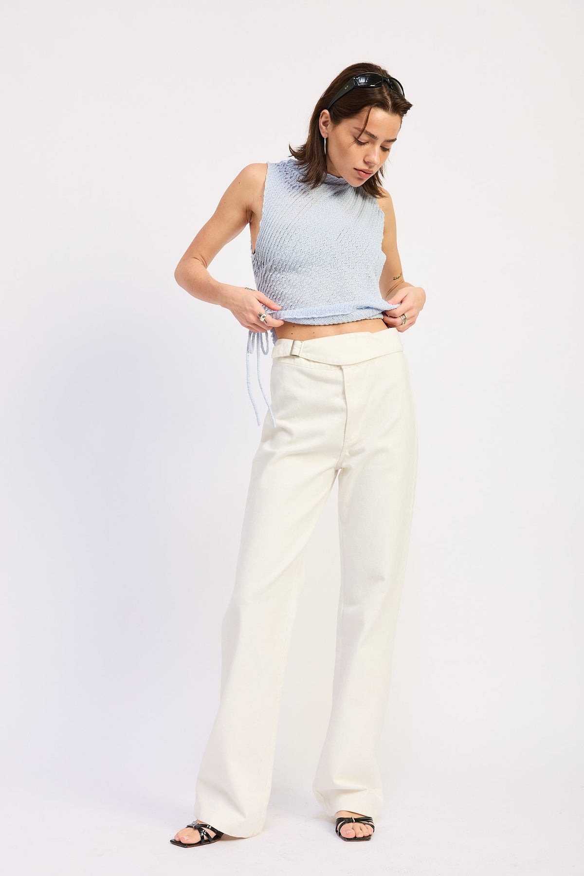 Celandine Belted Cotton Pants