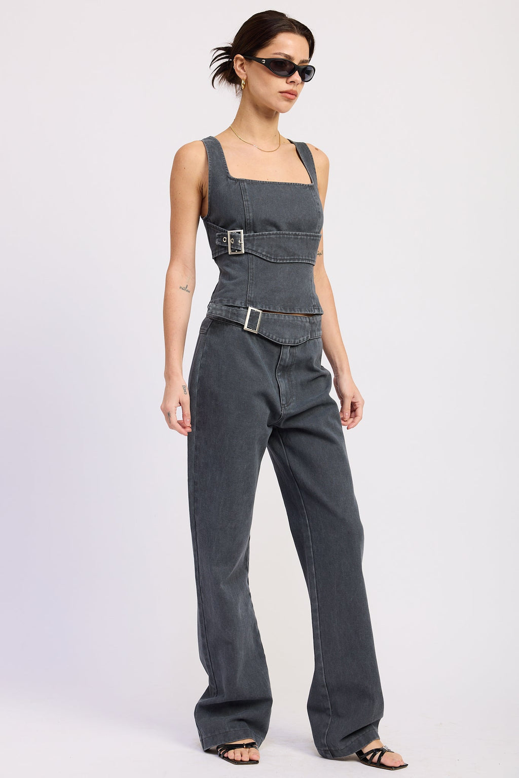 Celandine Belted Cotton Pants — additional view 2