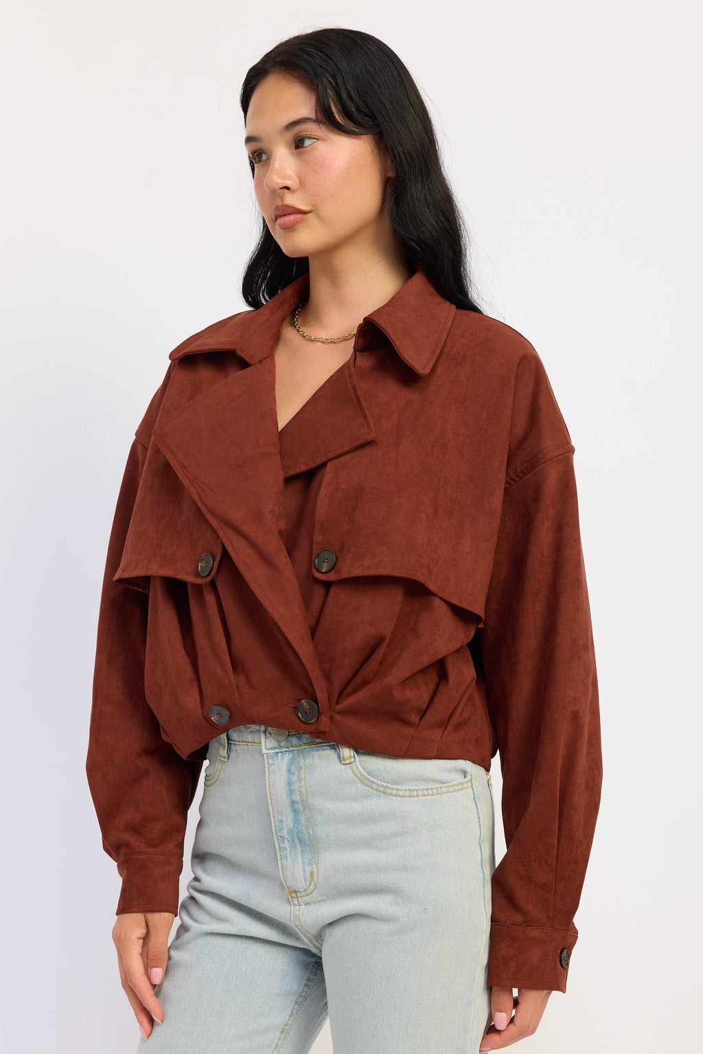 Madison Faux-Suede Trench — additional view 2