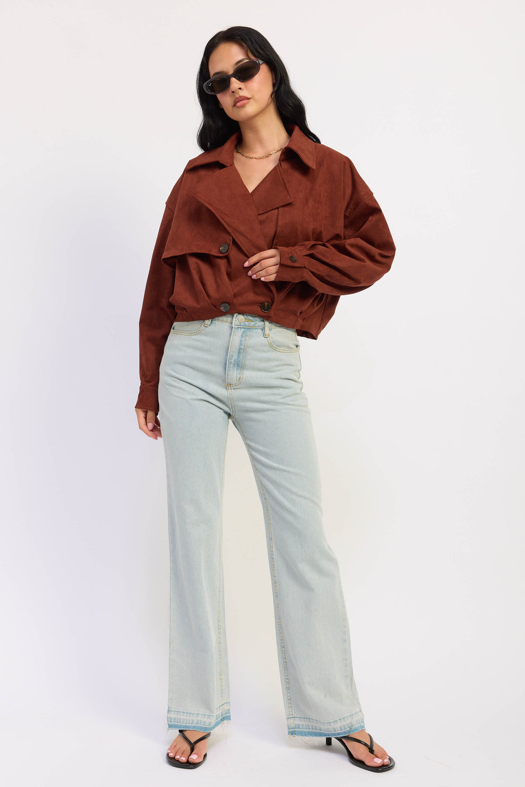 Madison Faux-Suede Trench — additional view 4