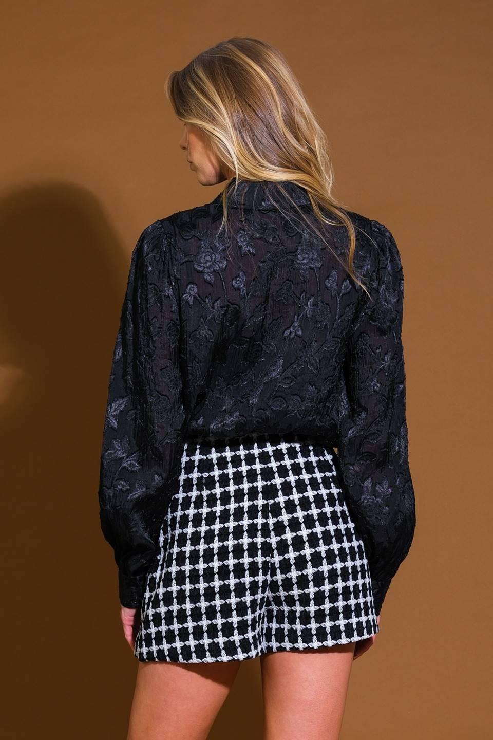 JACQUARD WOVEN TOP