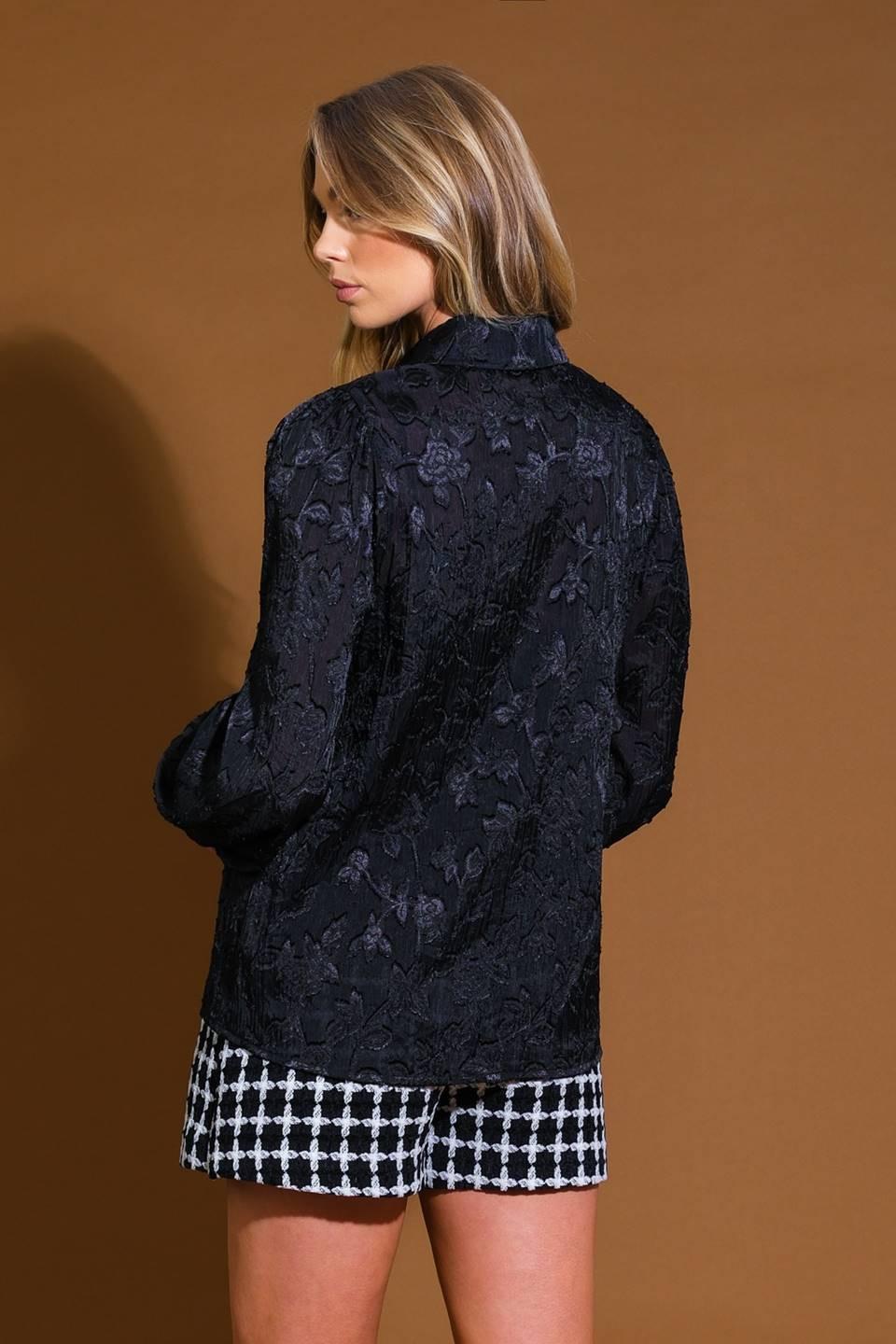 JACQUARD WOVEN TOP