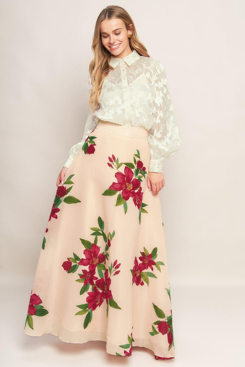 JACQUARD WOVEN TOP