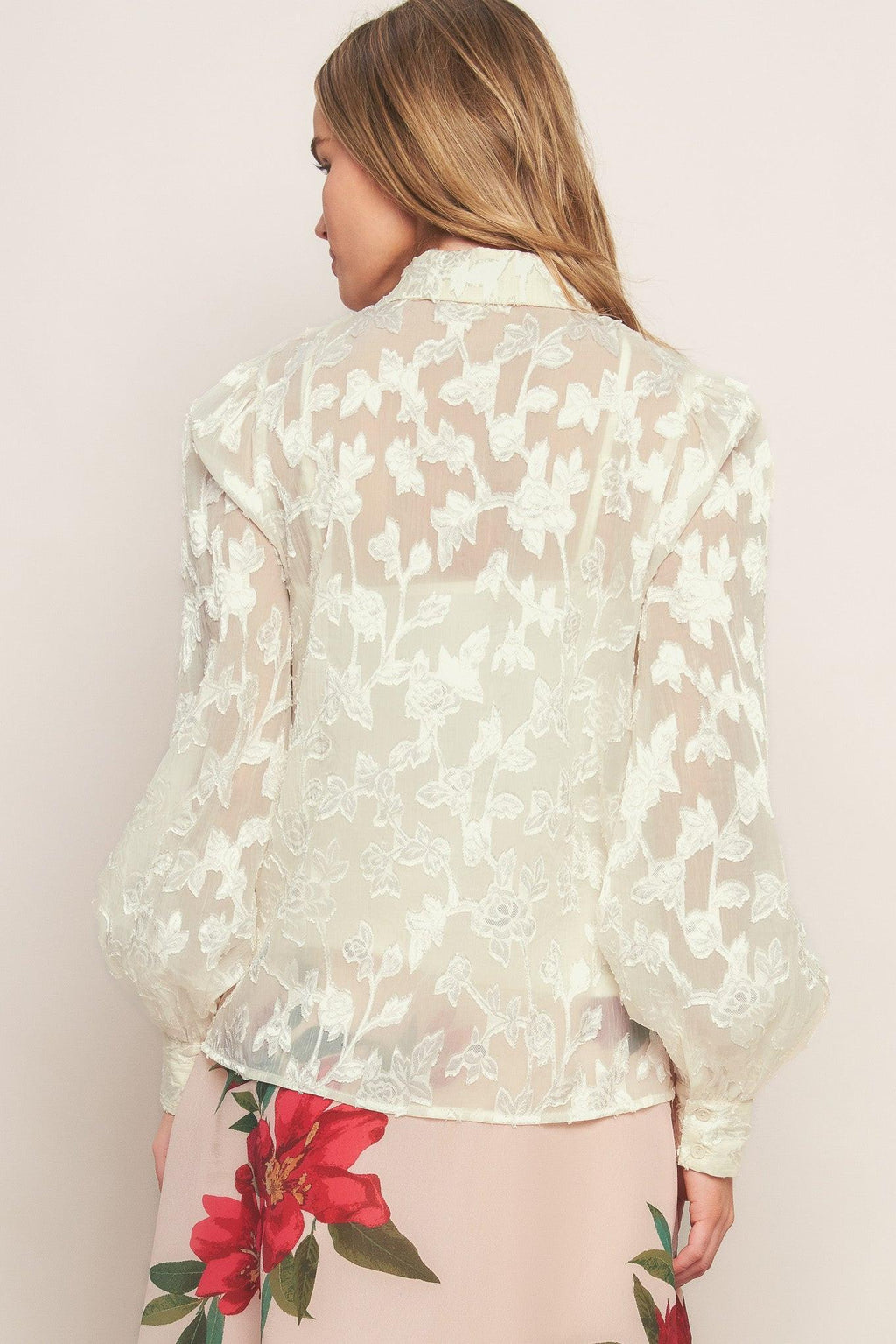 JACQUARD WOVEN TOP