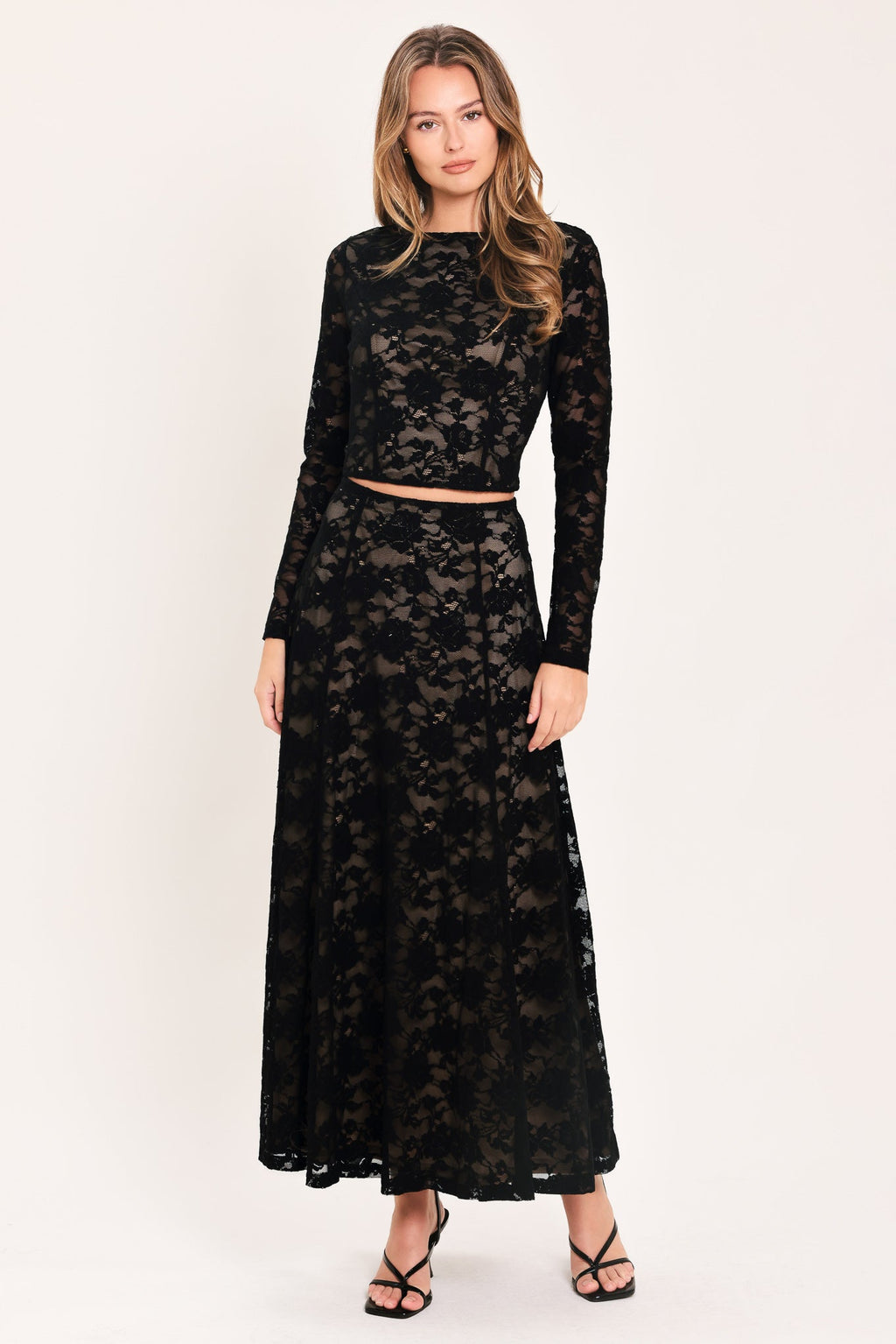 NOIR LACE MOONRISE WOVEN LACE CROP TOP — additional view 6