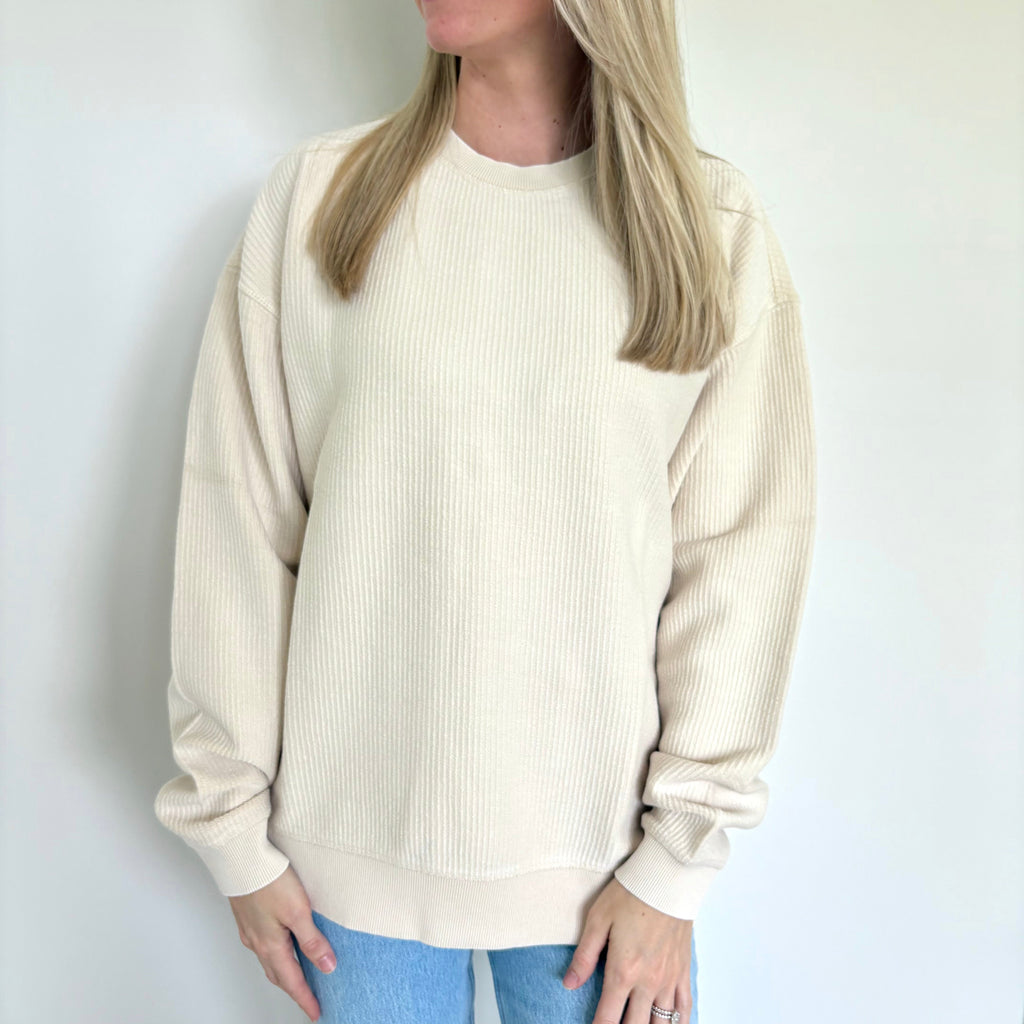 Oversized Corded Crew