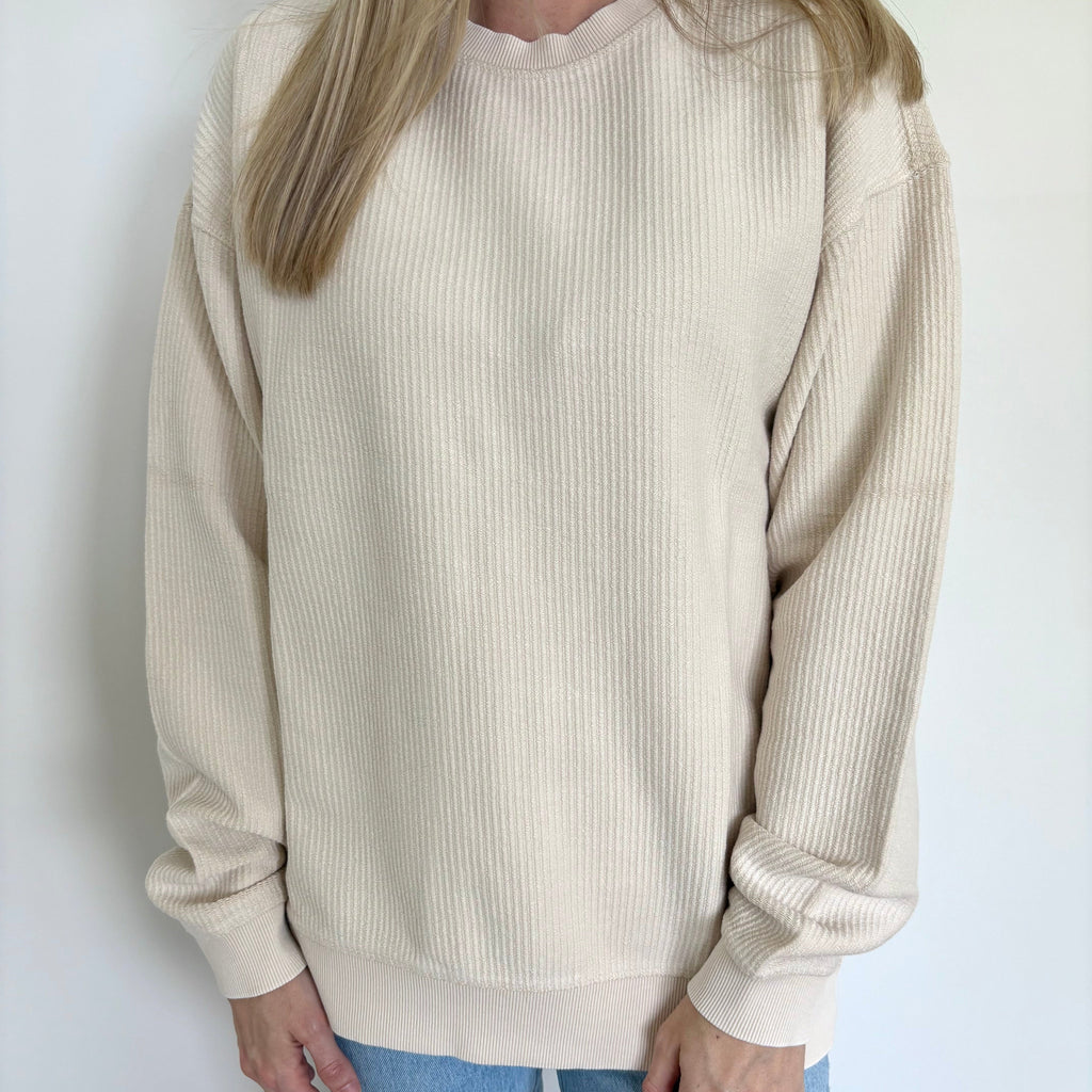 Oversized Corded Crew