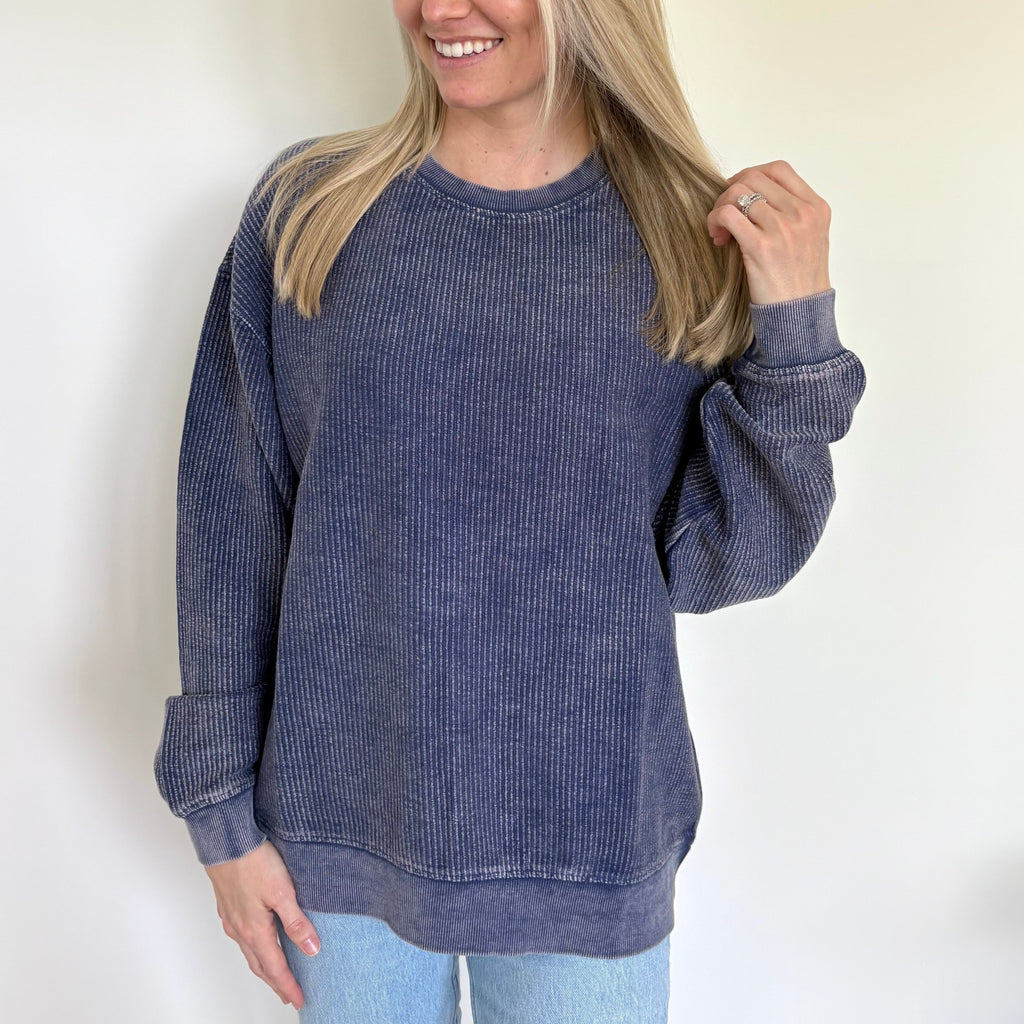 Oversized Corded Crew