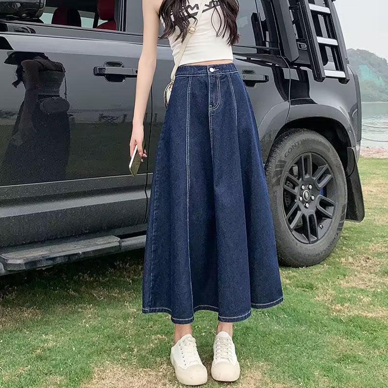 Denim A-Line Midi Skirt — additional view 6