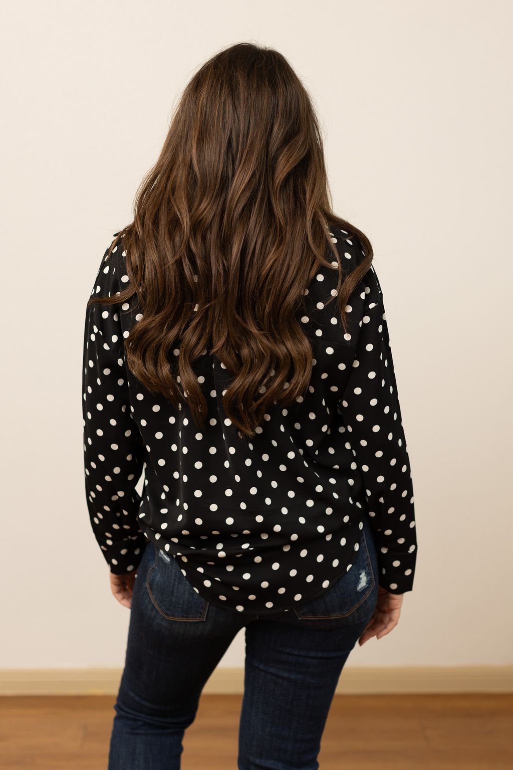 Kathryn Classic Button-Up, Polka-Dot — additional view 13
