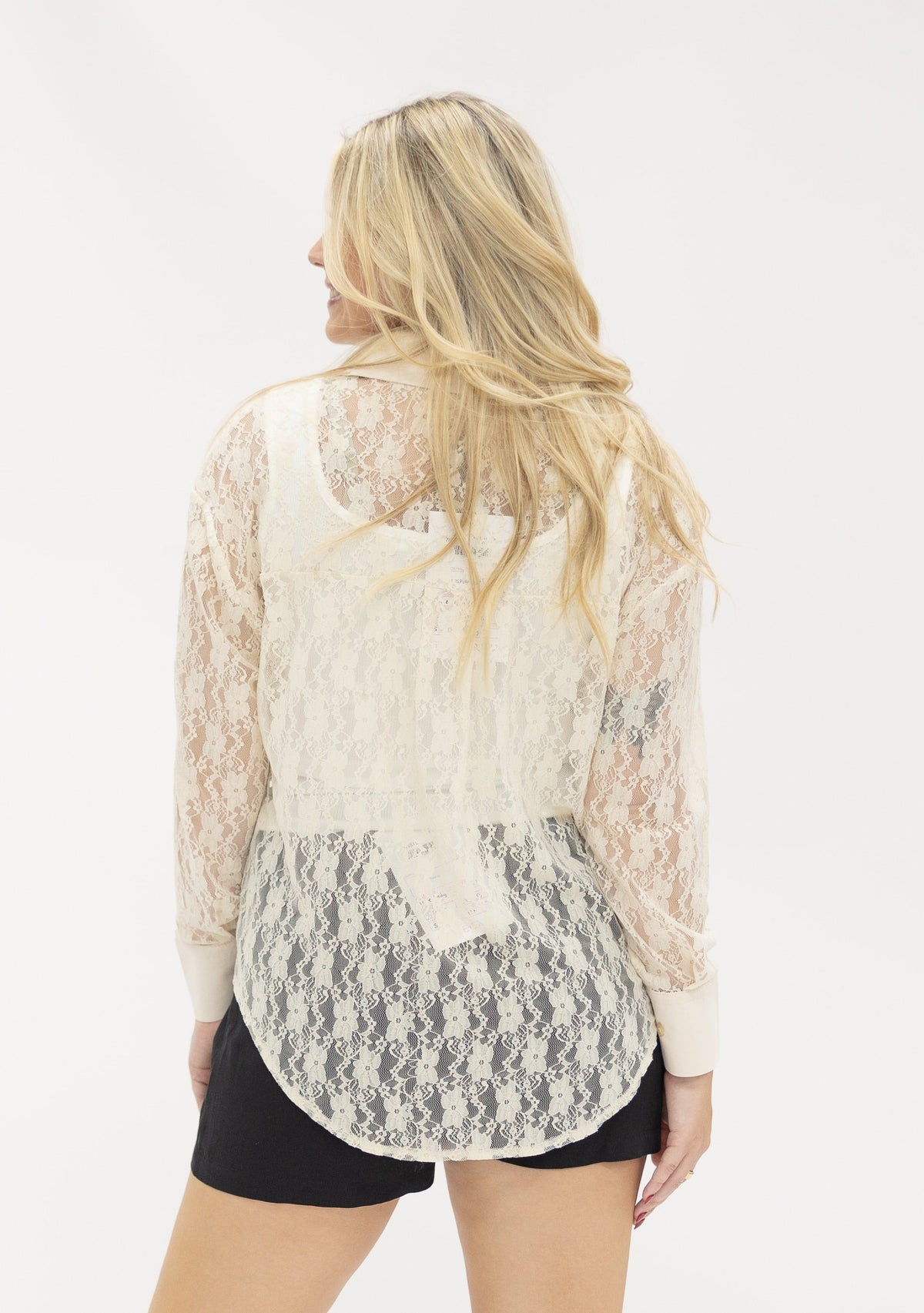 Kathryn Lace Shirt — Ivory