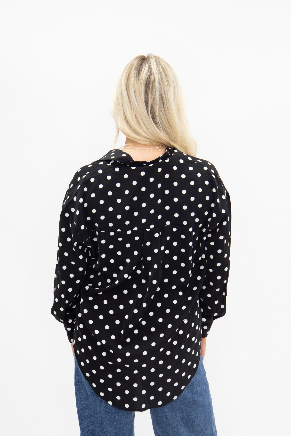 Kathryn Classic Button-Up, Polka-Dot — additional view 17