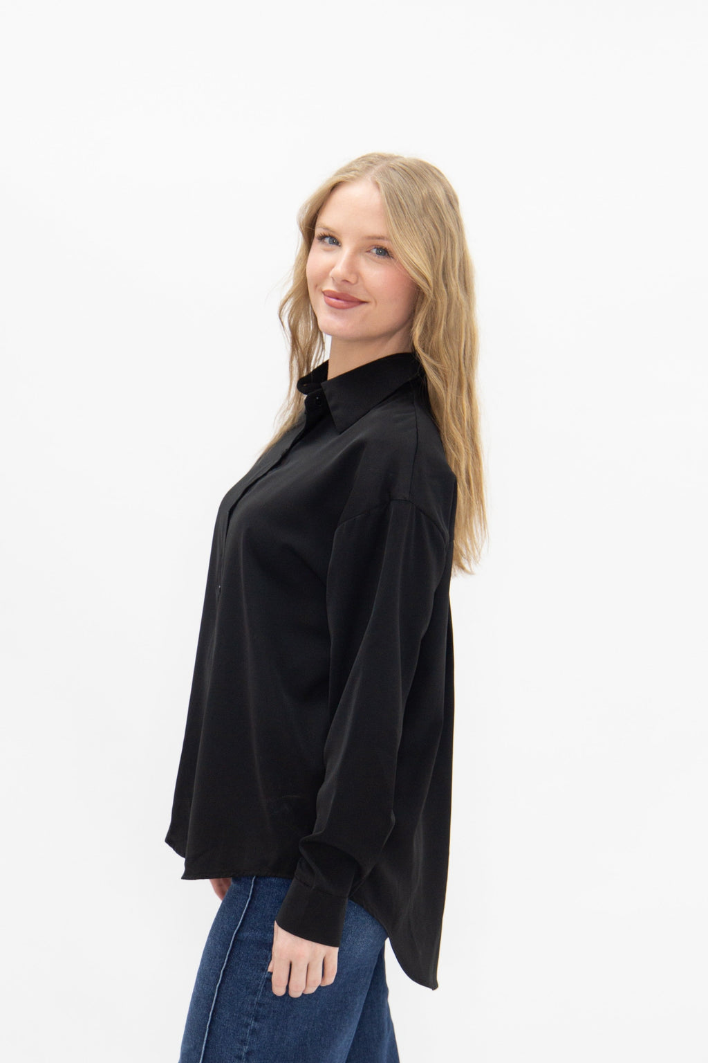 Kathryn Button-Up, Black — additional view 7