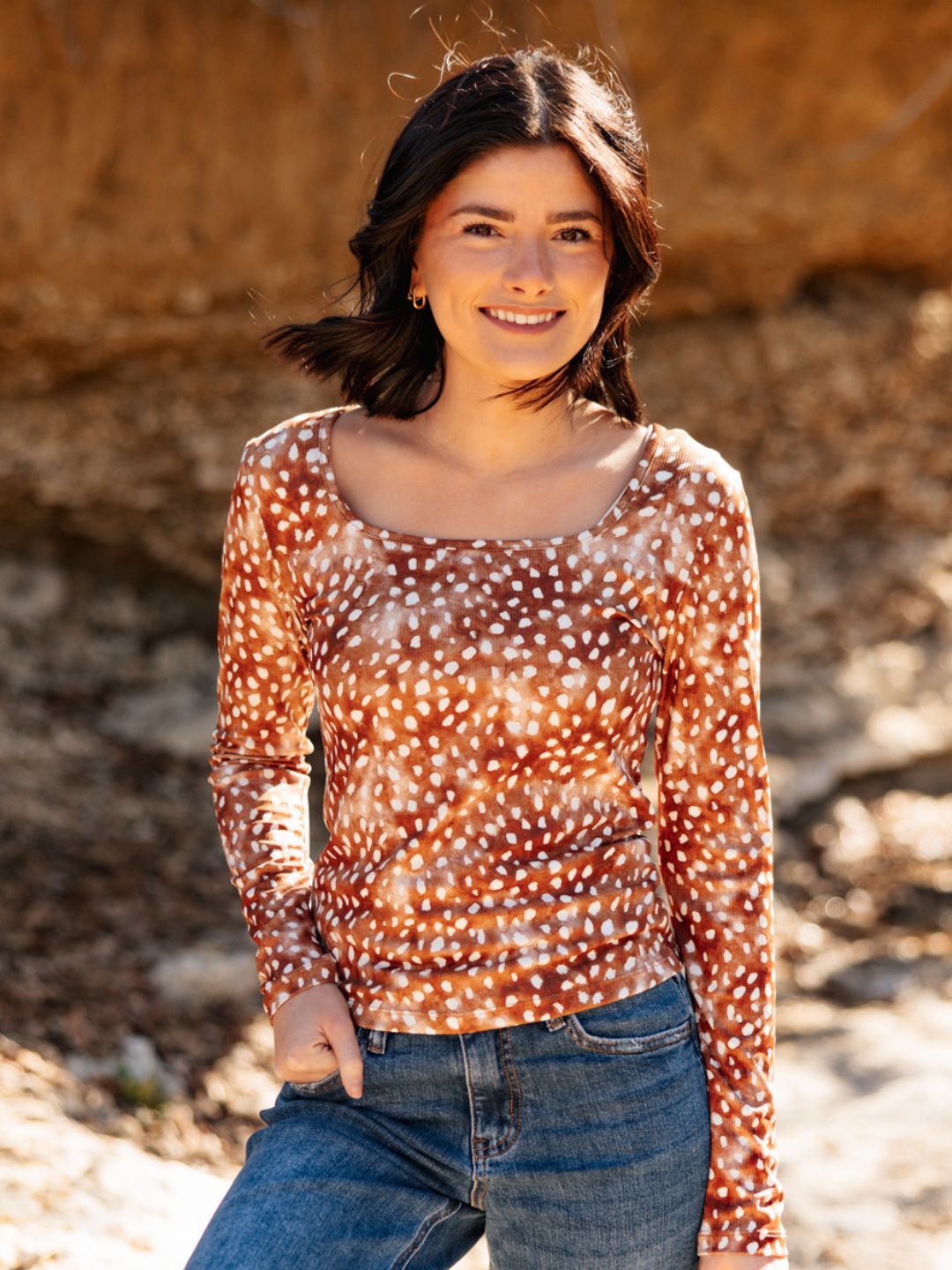 Square Neck Long Sleeve
