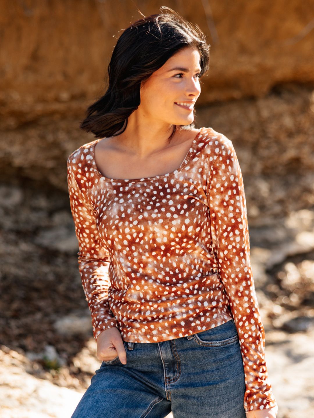 Square Neck Long Sleeve