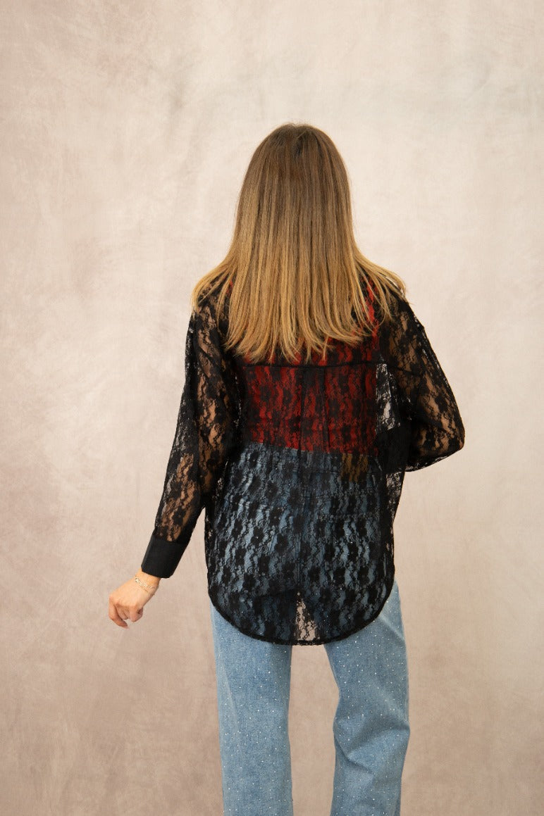 Kathryn Lace Shirt — Black — additional view 13