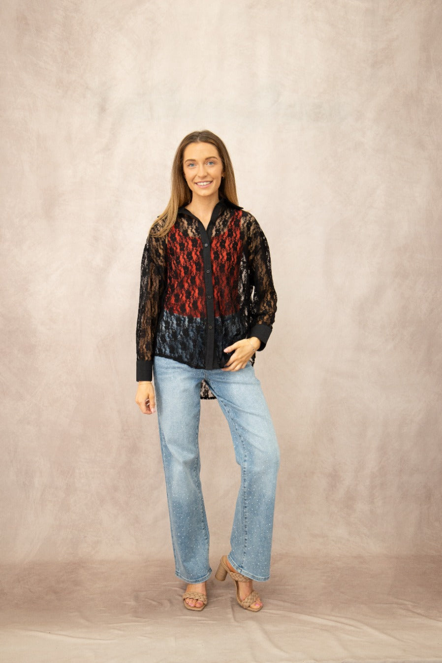 Kathryn Lace Shirt — Black — additional view 10
